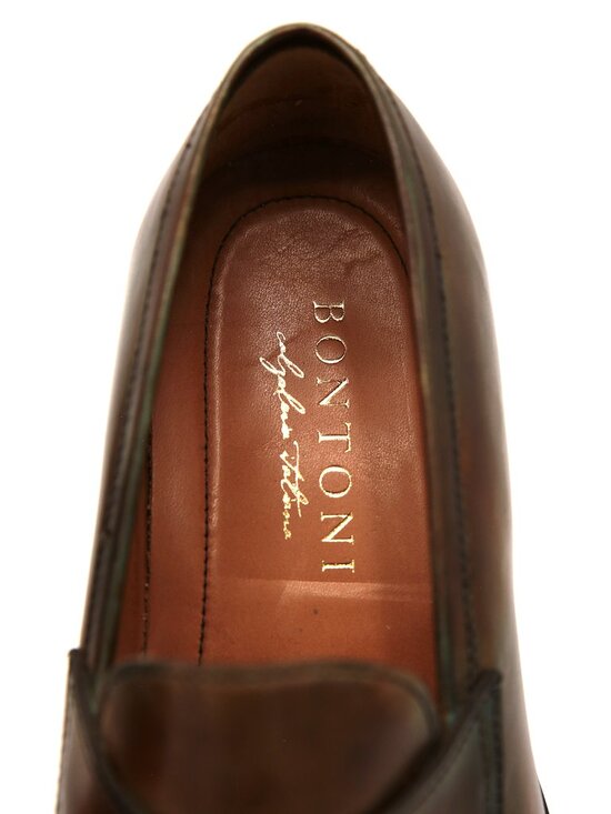 Bontoni Penny Loafers Dark Brown Hand Burnished Leather Made in Italy main image 5